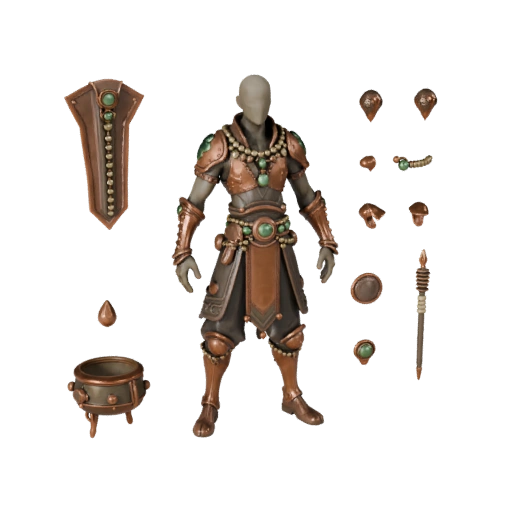 Post-Apocalyptic Arcane Survivor Character Model - Rigged