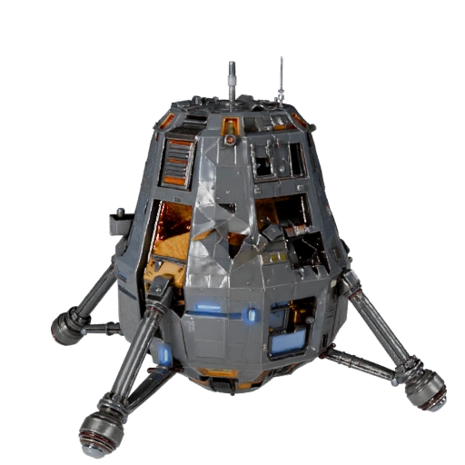 Low Poly Lunar Lander 3D Model for Unity & Unreal Games