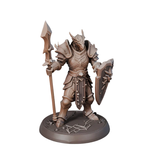 Printable Dragonborn Paladin RPG Hero | STL Print Asset