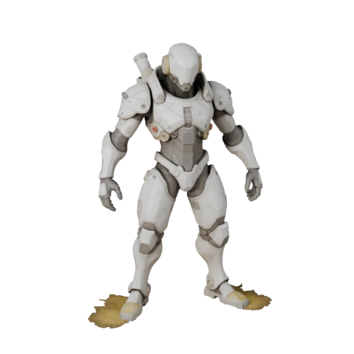 Modelo de Personagem Caça Inimigo Cyberpunk - Rigado