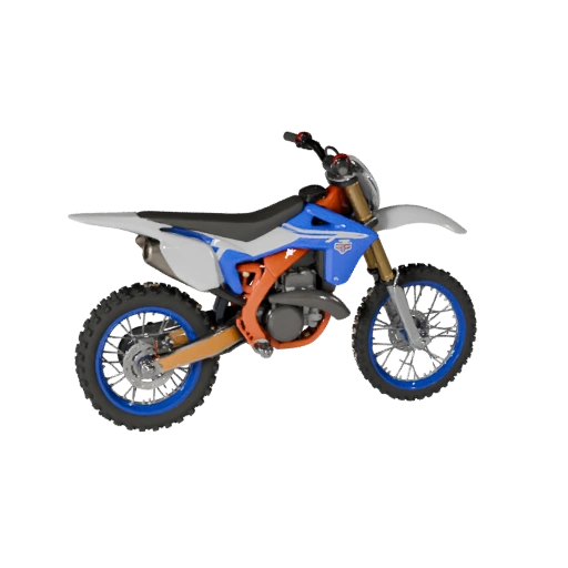 Modelo 3D de Moto de Cross Caricatura Inspirada en Yamaha - Estilizado