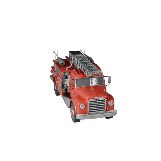 Caminhão de Bombeiros Vintage 3D Model para Unity - Asset em Tempo Real