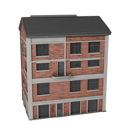 Крошечный дом высокополигональная 3D модель для Архитектурной визуализации