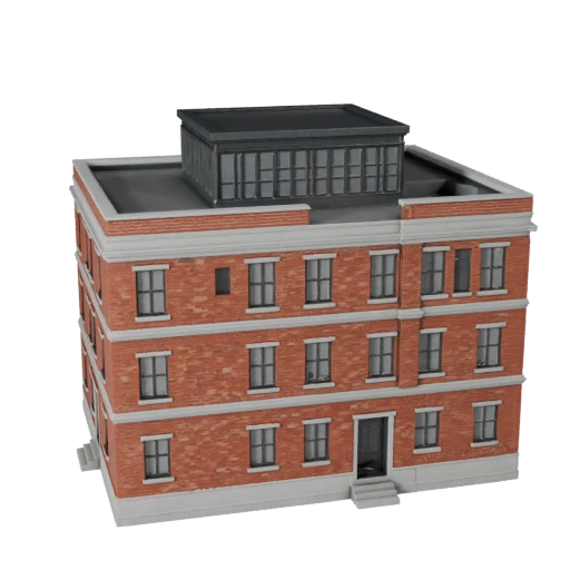Modelo 3D de Casa Adosada para Blender - Activo de Render para Arquitectura