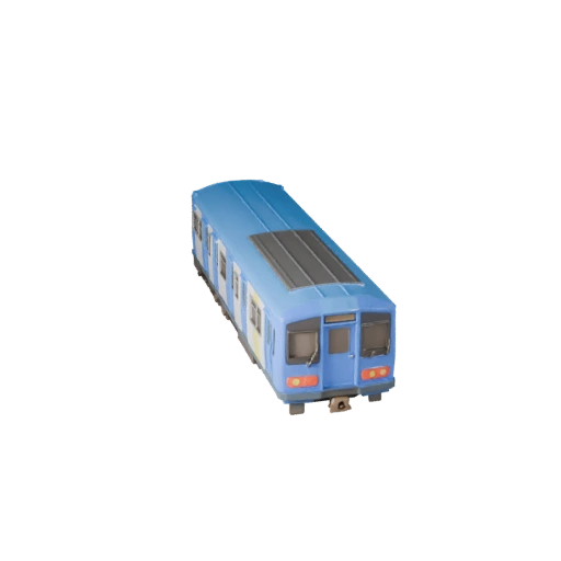 Cartoon Metro Train 3D Model for Stylized Games PBR Asset