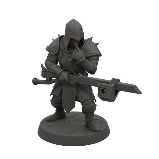 Miniature STL de Nain Assassin Médiéval - En Visée