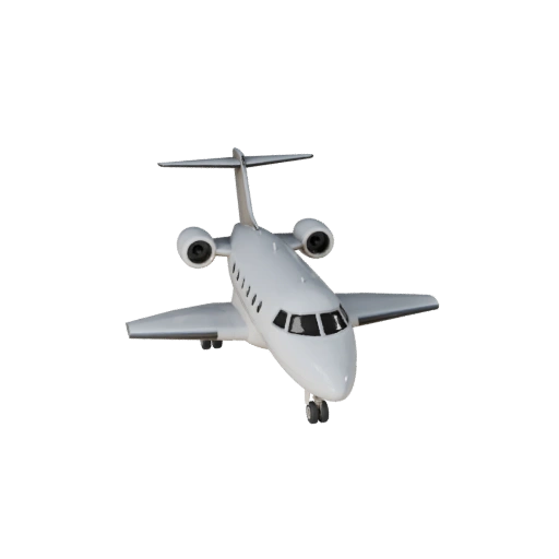 Private Jet 3D Model for Blender & Games - Realistic PBR