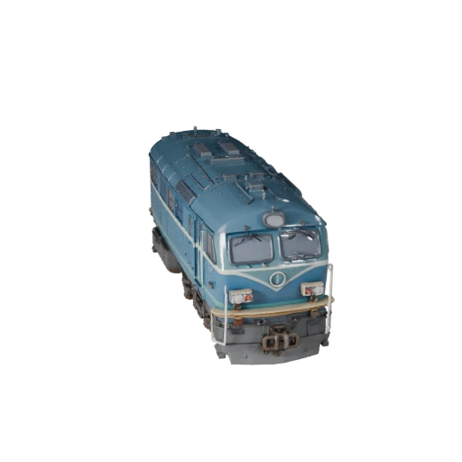 Modelo 3D de Locomotiva a Diesel para Blender e Jogos - PBR
