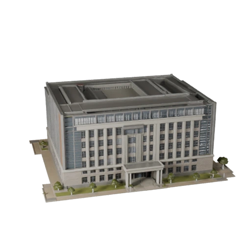 Modello 3D Edificio Biblioteca - Asset Realistico Archviz