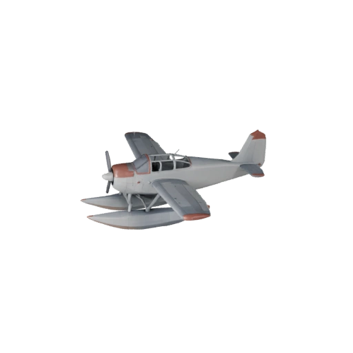 Wasserflugzeug 3D Modell für Unity - Low Poly Game Asset Pro