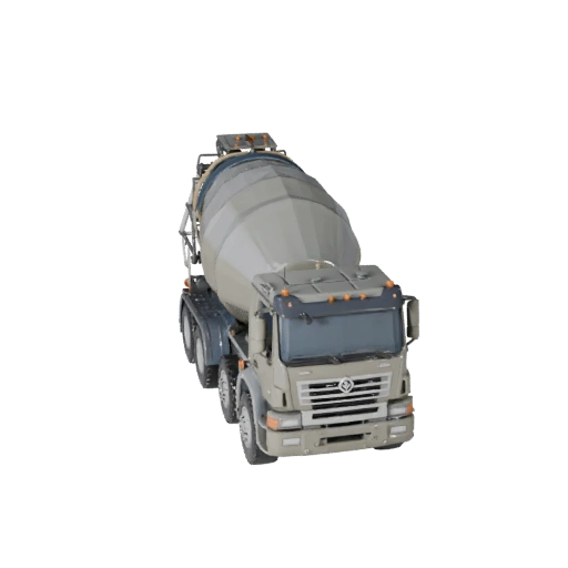Game Ready Cement Mixer Truck 3D Model for Realtime Use (Legacy)