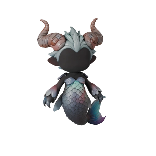 Cartoon Mermaid 3D Model - Stylized Asset for Animation | PBR