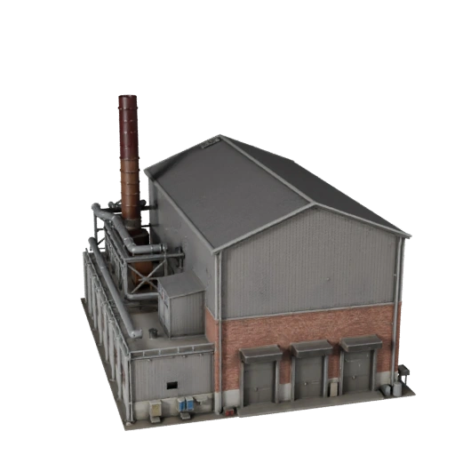 3D модель цементного завода - Реалистичный актив для архитектурной визуализации