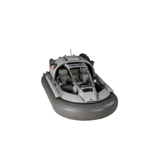 Rescue Hovercraft 3D Model for Unreal Engine - Game Ready