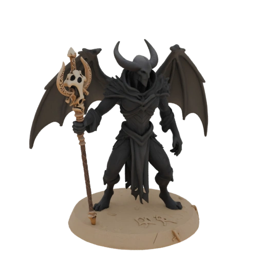 Miniatura STL de Lich Necromante Obsidiano de Fantasia Sombria