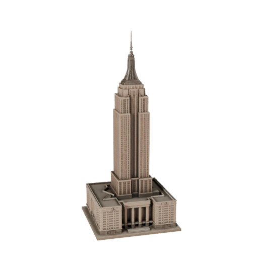 Printable Empire State Building STL 3D Model - Scale Asset
