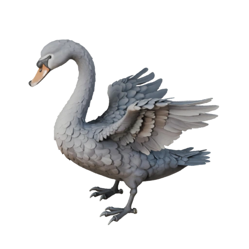 Swan 3D Model for Blender - PBR Asset with Textures | Royalty-Free