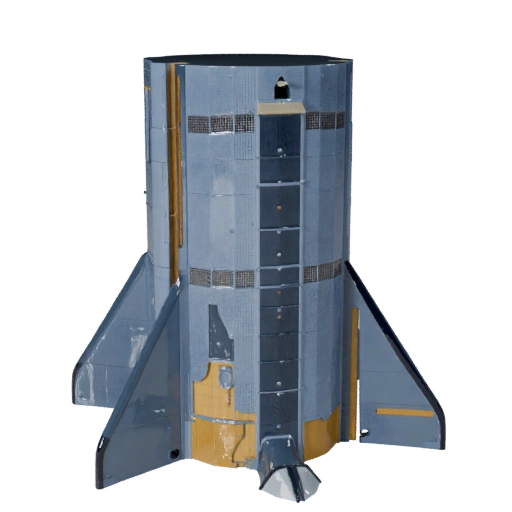 High Poly Launch Vehicle 3D Model for Studio Renders