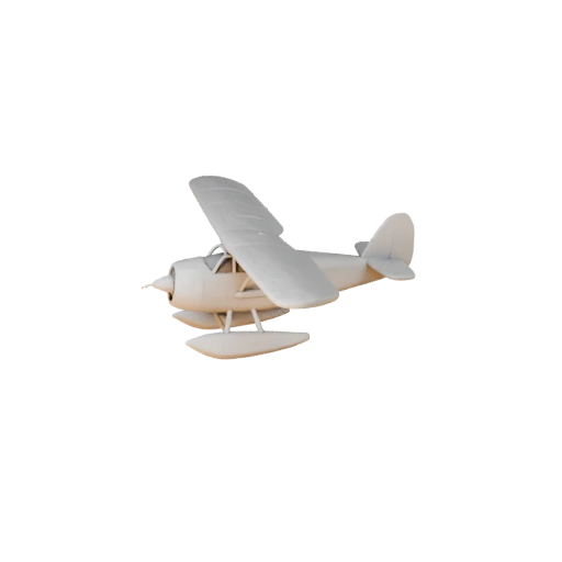 Modelo 3D STL Imprimível de Hidroavião Vintage - Exibição