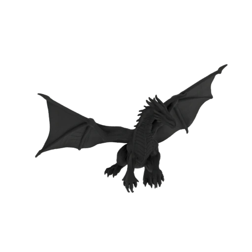 Miniatura STL de Dragão Chefe de Fantasia - Envergadura