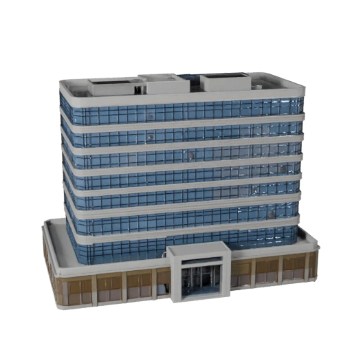 Стилизованная штаб-квартира 3D модель - Игровой ресурс