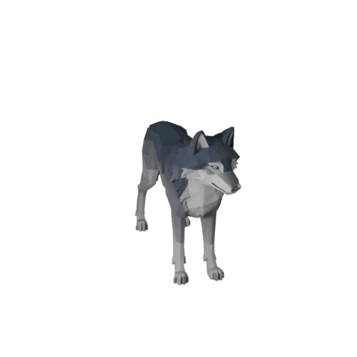 Low Poly Arctic Wolf 3D Model - Unity Game Asset with FBX | PBR