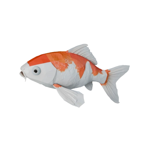 Low Poly Koi Fish 3D Model - Unity Game Asset with FBX | PBR