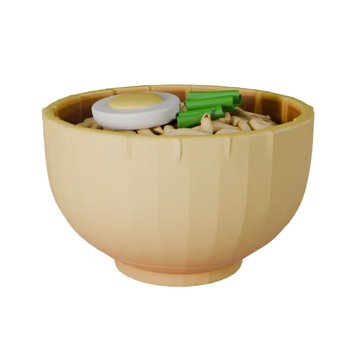 Modelo 3D STL de Tigela de Ramen para Uso Hobby