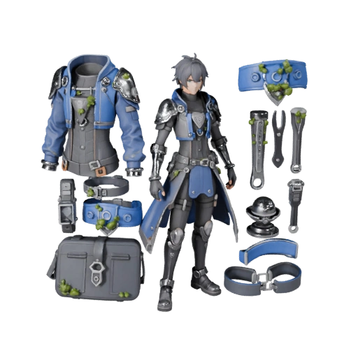 Modello Personaggio Assassino Cobalt Anime - Modellato