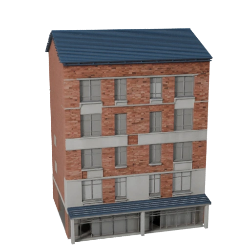 Modelo 3D de Casa Adosada - Activo Realista de Archviz para Arquitectura
