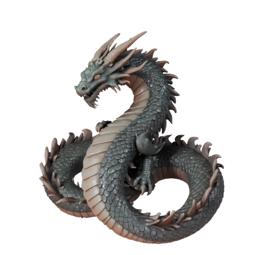 High Poly Sea Serpent 3D Model - Detailed STL Asset for Printing