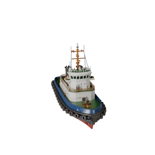 Modelo 3D de Rebocador para Blender e Jogos - Asset PBR