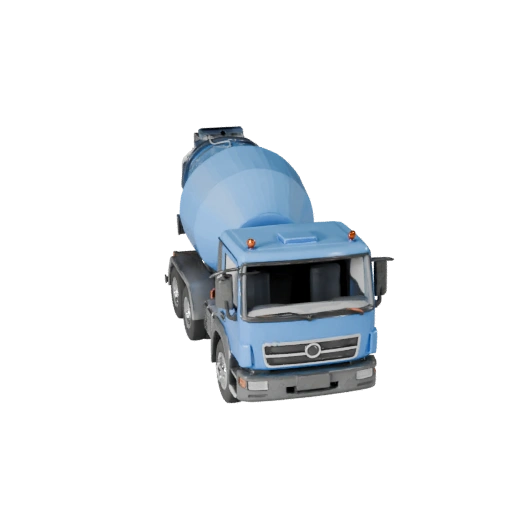 Modelo 3D de Caminhão Betoneira de Alto Poligonagem para Renderizações de Estúdio (Legacy)