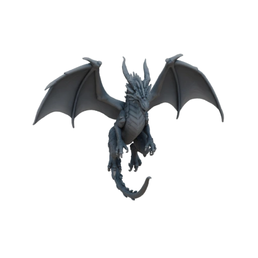 Miniatura Drago Boss Fantasy STL - Posa di Salto