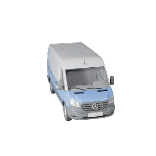 Modèle 3D de Camionnette de Livraison Haute Poly pour Rendu Studio (Legacy)