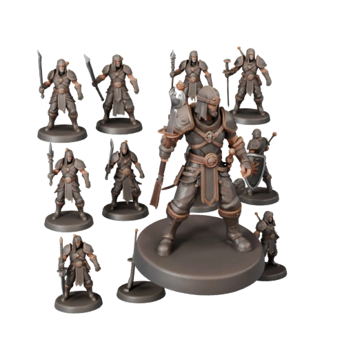 Collectible Human Fighter RPG Hero | Detail Display Pack