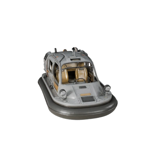 Modelo 3D de Hovercraft de Resgate para Blender - PBR Pronto para Renderização