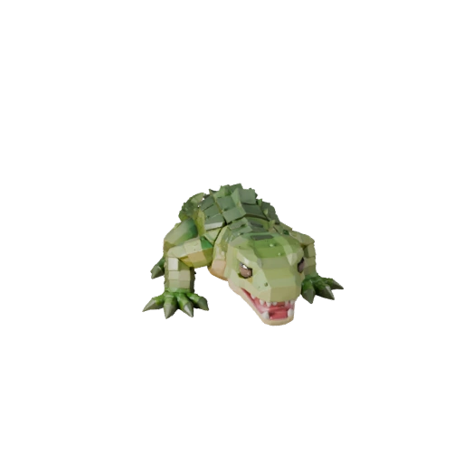 Low Poly Green Anaconda 3D Model - Unity Game Asset with FBX