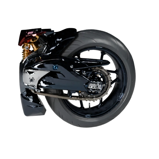 High Poly Sport Motorcycle 3D Model for Studio Renders