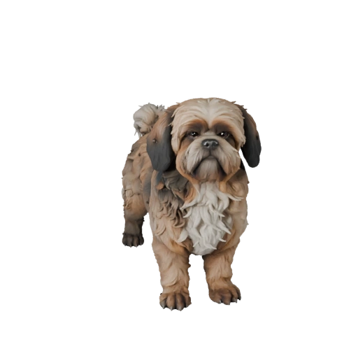 Modelo 3D de Cão Shih Tzu para Blender - Asset PBR com Texturas