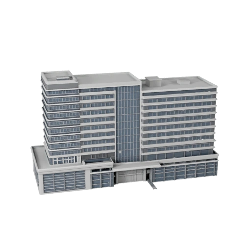 Печатная модель исследовательского института офиса STL 3D - Масштабный актив