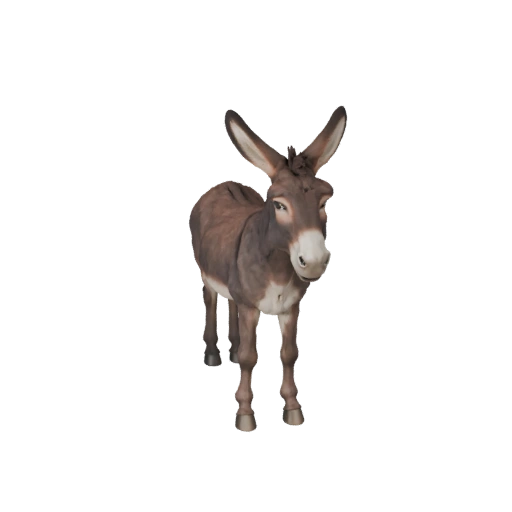 Modelo 3D de Burro para Blender - Asset PBR com Texturas | Livre de Royalties