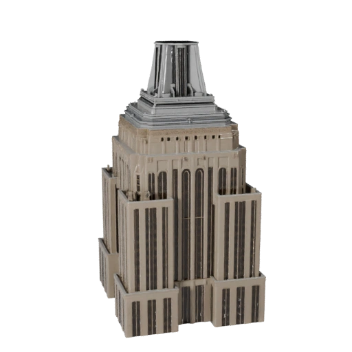High Poly Empire State Building 3D Model for Archviz