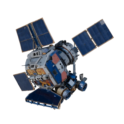 Modelo 3D de Satélite para Blender e Jogos - Asset PBR