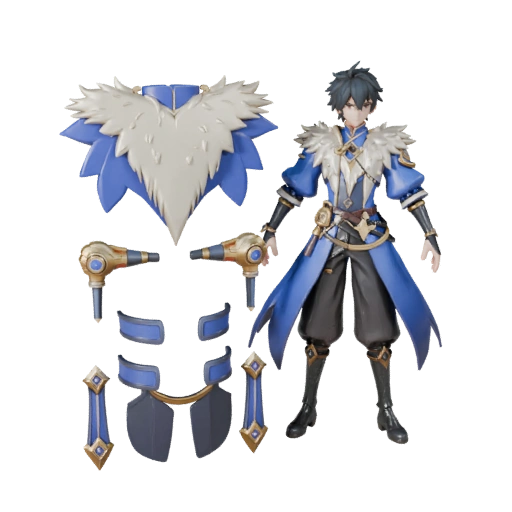 Modello Personaggio Mago Cobalto Anime - Modellato