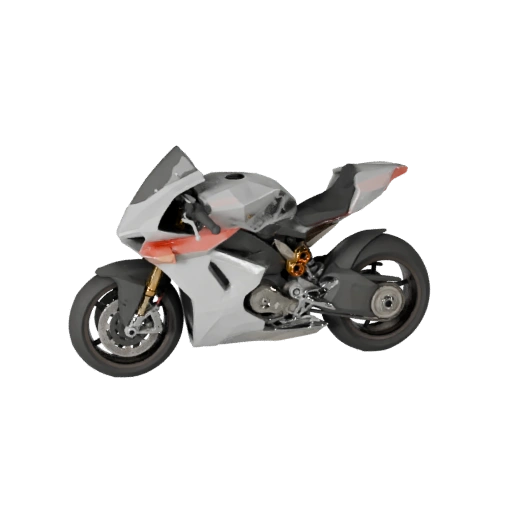 Ducati Inspired Sport Motorcycle 3D Model - Low Poly Game