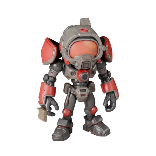 Modelo de Personagem Caça Inimigo de Assalto Cyberpunk - Rigado