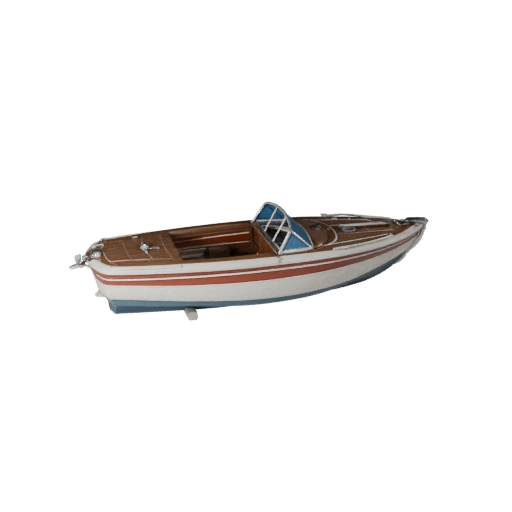 Vintage Speedboat 3D Model for Unity - Realtime Asset