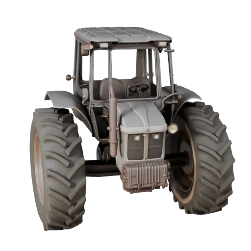 Vintage Farm Tractor 3D Model for Unity - Realtime Asset