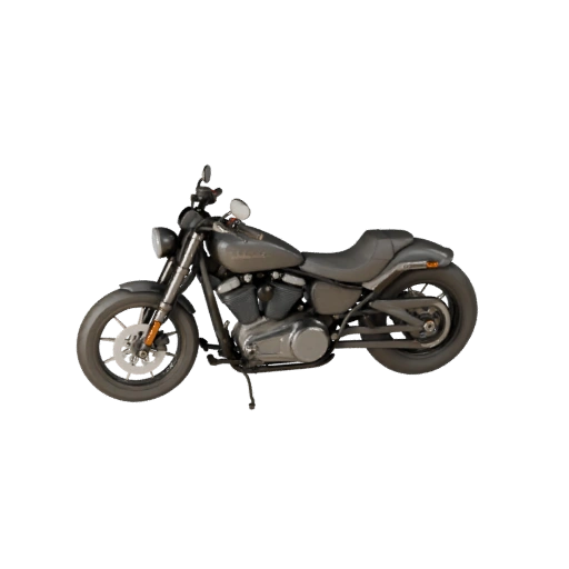 Moto cruiser inspirée de Harley 3D pour Unreal